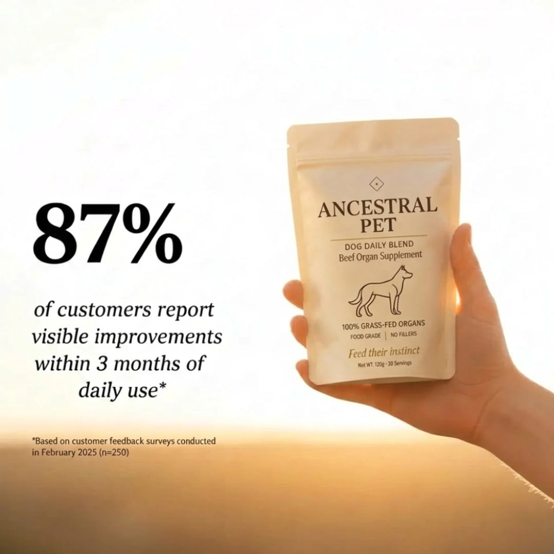 Beef Organ Blend for Dogs for a shinier coat, more energy & stronger immunity